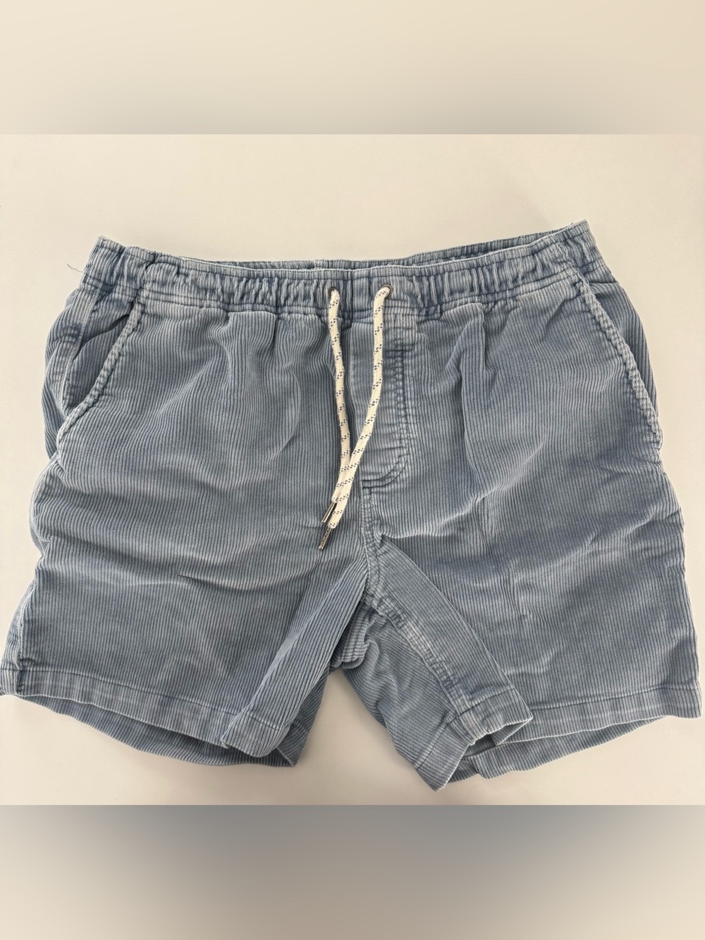 Fatherly Men's Light Blue Corduroy Drawstring Shorts